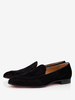 Mocassino da uomo in pelle scamosciata nera da uomo; scarpe da sposa per feste di fine anno; slip-on con strass