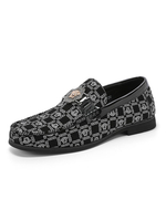 Mocassino da uomo Scarpe comode con fibbia in pelle PU slip-on