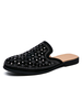 Mocassino da uomo Scarpe comode in pelle PU con strass Slip-On