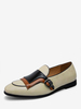 Mocassino da uomo Scarpe Moda PU Leather Monk Strap Slip-On