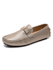 Mocassino da uomo Scarpe Moda PU Pelle Dettagli in metallo Slip-On