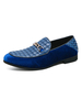 Mocassino da uomo Scarpe Moda PU Pelle Dettagli in metallo Slip-On