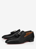 Mocassino Prom Party Scarpe da sposa per uomo Slip-on Dettagli in metallo Punta quadrata Paillettes Abito nero Scarpe da ballo per feste