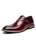 Monk Strap Stitching Buckle Oxfords da uomo in pelle verniciata