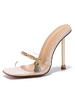 Mule da donna con tacco a spillo Tacco a spillo Slip on con tacco in PVC
