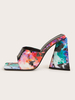 Mules con tacco da donna Mules con tacco a forma speciale Slip on in pelle PU