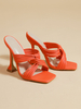 Mules con tacco da donna Mules in pelle PU con punta quadrata e tacco a calice