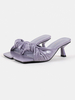 Mules in pelle PU con tacco a spillo da donna lilla