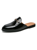 Mules Laofer da uomo in pelle verniciata nera