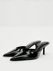 Sabot con tacco alto Décolleté con tacco a spillo a punta nera