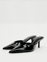 Sabot con tacco alto Décolleté con tacco a spillo a punta nera