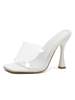 Sabot da donna Sabot con plateau e tacco a spillo con punta tonda in PVC
