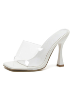 Sabot da donna Sabot con plateau e tacco a spillo con punta tonda in PVC