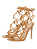 Sandali con tacco alto Scarpe da ballo da donna in pelle PU nera con punta tonda