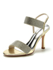 Sandali con tacco alto Scarpe da sera da donna in pelle PU con punta aperta e strass