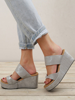 Sandali con zeppa da donna Street Wear in ecopelle