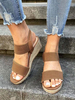 Sandali con zeppa da donna Street Wear Sandali aperti in pelle PU