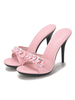 Sandali da donna con tacco a spillo Sandali con tacco a spillo in pelle PU con strass chic