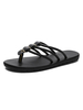 Sandali da uomo Slip-On in pelle di vacchetta con suola in gomma