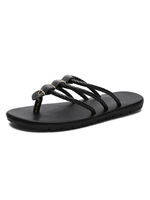 Sandali da uomo Slip-On in pelle di vacchetta con suola in gomma