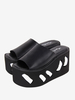 Sandali Gothic Lolita Punta tonda Pelle PU Scarpe estive Lolita nere