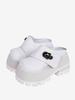 Sandali Gothic Lolita Scarpe estive Lolita bianche in pelle PU con punta tonda