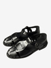 Sandali piatti da donna Sandali casual in pelle PU con fibbia rotonda