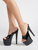 Sandali sexy con tacco alto in pelle PU color albicocca punta aperta 24" 67" Scarpe sexy