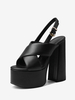 Sandali sexy da donna Piattaforma con tacco grosso Punta aperta 2 "5.7" Scarpe sexy