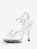 Sandali sexy per donna in PVC trasparente con punta aperta fibbia da 08" scarpe sexy da 51".