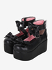 Sandali Sweet Lolita Farfalla Punta tonda Modello a farfalla Scarpe estive Lolita nere in pelle PU
