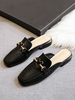 Sandalo piatto Sandali con pantofola casual in pelle PU con punta quadrata piatta
