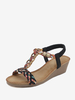 Sandalo piatto Sandali gladiatore intrecciati con cinturino a T in pelle PU punta aperta piatta Sandali pantofola casual