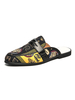 Scarpe casual da uomo gialle punta tonda tacco piatto dettagli in metallo artwork slip-on scarpe