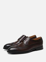 Scarpe casual da uomo Scarpe stringate con punta tonda marrone caffè Scarpe da uomo