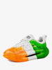 Scarpe casual per uomo Scarpe regolabili con cinturino a blocchi di colore in pelle PU verde