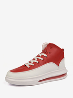 Scarpe casual per uomo Scarpe regolabili con cinturino a punta tonda in pelle PU rossa bianca