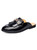 Scarpe casual piatte da uomo con mocassino nero