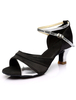 Scarpe da ballo in raso nero oro per le donne