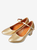 Scarpe da ballo latino con punta tonda dorata Scarpe da ballo da sala