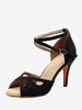 Scarpe da ballo latino nere con punta tonda e scarpe da ballo da sala