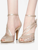 Scarpe da ballo latino Scarpe da ballo con fibbia a punta color albicocca leggera in pelle PU
