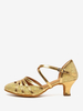Scarpe da ballo latino Scarpe da ballo da sala con fibbia dorata e punta tonda