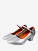 Scarpe da ballo latino Scarpe da ballo da sala con fibbia e punta tonda argento