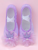Scarpe da ballo per balletto Scarpe da ballo con fiori e punta tonda viola da donna