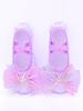Scarpe da ballo per balletto Scarpe da ballo con fiori e punta tonda viola da donna