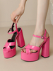 Scarpe da club sexy con plateau e tacco alto da donna con sandali sexy