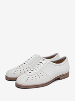 Scarpe da ginnastica casual da uomo in pelle di mucca stile retrò sportive da skateboard bianche