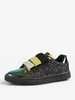 Scarpe da ginnastica da donna con punta tonda in tessuto con paillettes nere (<1") Scarpe casual
