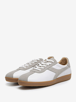 Scarpe da ginnastica da uomo comode in pelle di mucca con punta rotonda e blocchi di colore scarpe sportive da basket
